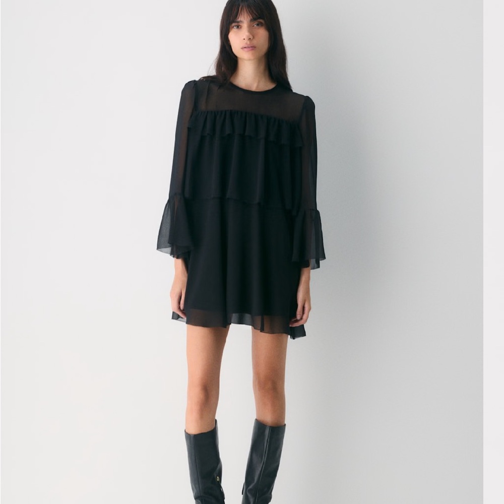 Aritzia Black Long Sleeve Dress